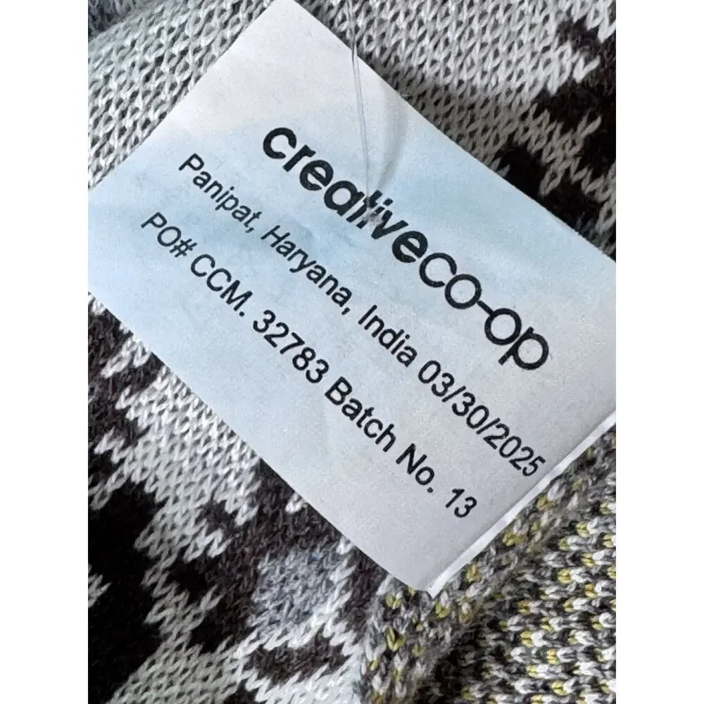 Creative Co-op NWT 32x40 Animal Blanket Tigers/Cream Brown Soft Plush Throw New